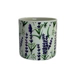 Ceramic Pot- Lavender - 13cm x 13cm x 12cm