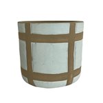 Cement Pot- white - 14cm x 14cm x 13cm