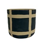 Cement Pot- Black- 14cm x 14cm x 13cm