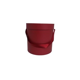 Round Flower Box Cranberry Red - 18.6cm Dia x 19cm H