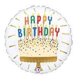 Birthday Cake Candles - 9 Inch Stick Balloon