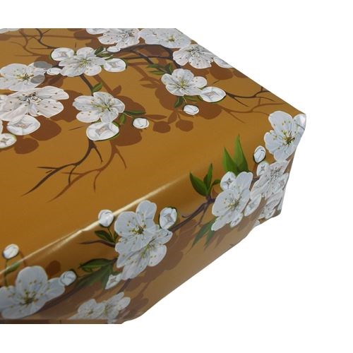 Giftwrap Roll 600x45m- Blossoms on Mustard