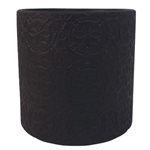 Cement Round Pattern Pot Black 18x18x17cm