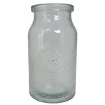 Medium Milk Glass Jar - 9.5cm Dia x 18cm (12 Per Carton)
