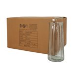 Medium Ribbed Glass Cylinder - 11cm Dia x 24cm H (12 Per Carton)