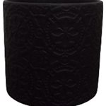 Black Cement Pot - Round Pattern 13.5*13.5*12.5cmH