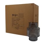 Shaped Retro Vase Grey - 12cm Dia x 17.5cm H (12 Per Carton)