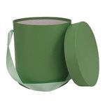 Round Flower Box Green - 18.6cm Dia x 19cm H