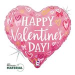 Valentine Pink Bows and Hearts - Packaged Helium 18