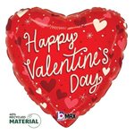 Valentine Striped Hearts - Packaged Helium 18
