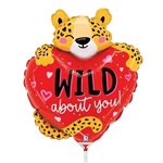 Wild About you Cheetah - 14 Inch Stick Balloon