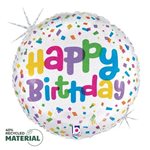 Cue the Confetti Birthday - 9 Inch Stick Balloon