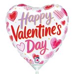 Valentine Handmade Hearts - 4 Inch Stick Balloon
