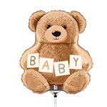 Baby Teddy Bear - 14 Inch Stick Balloon