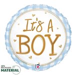 Baby Boy Gingham - 9 Inch Stick Balloon