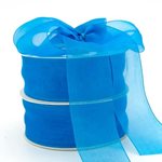 Edged Organza - 38mm x 50m - Turquoise