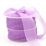 Edged Organza - 38mm x 50m - Lilac