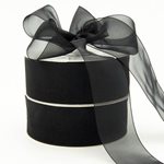 Edged Organza - 38mm x 50m - Black