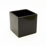 Ceramic Cube Large - Black 165x150mmH
