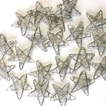 Wire Stars 20pk - Silver 30mmD