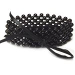 Pearl Bracelet - Black 25mmW